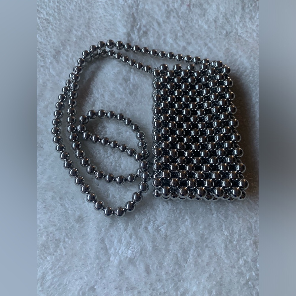 RARE 90’s 🪩 DISCO Beaded Handbag, DISCO - Picture 5 of 5